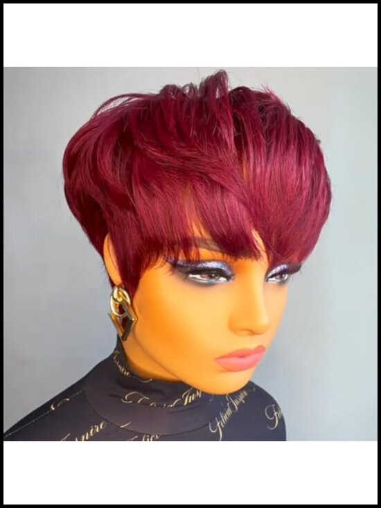 Pixie Cut Wig Human Hair Short Curly Glueless Full Machine Made main image 4